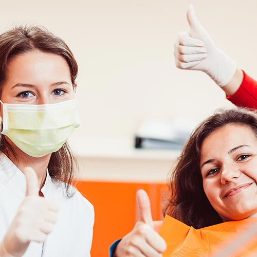 dentist patient smiling