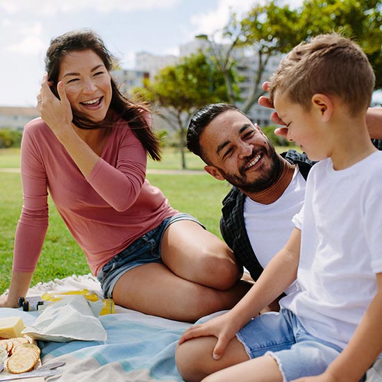 family picnic in park